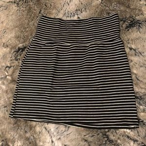 American Apparel Black/White Striped Skirt